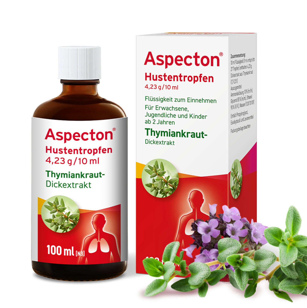 Packshot der Aspecton® Hustentropfen 100ml