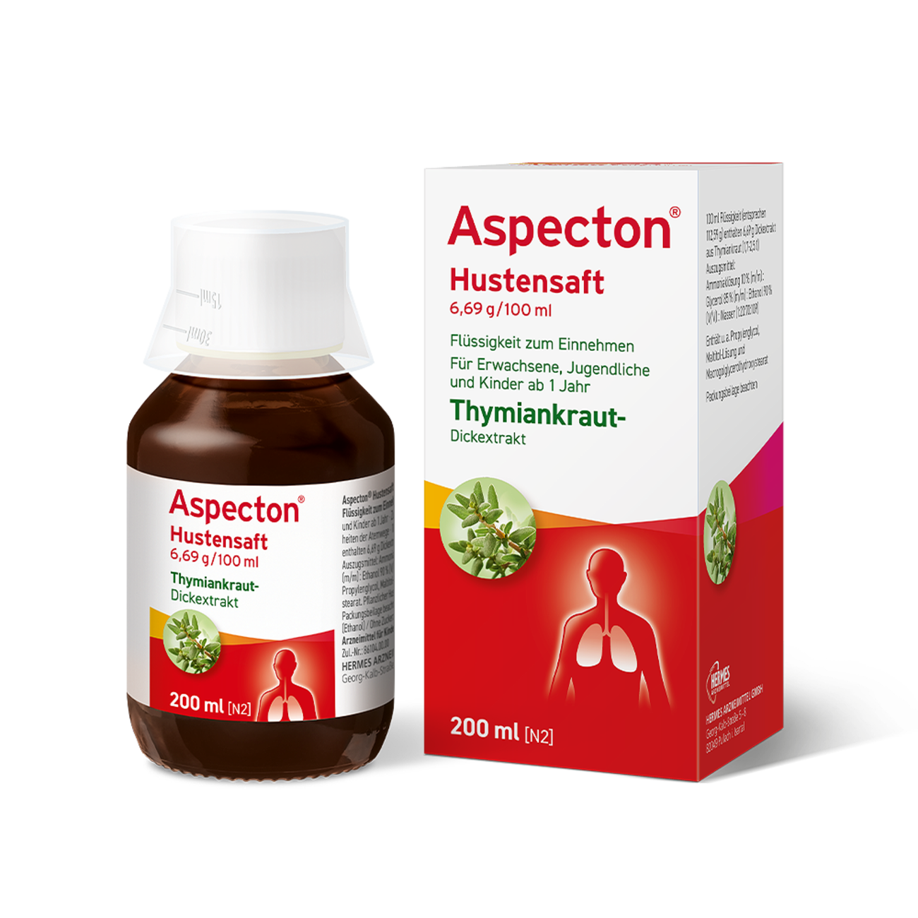 Packshot vom Aspecton® Hustensaft 200ml