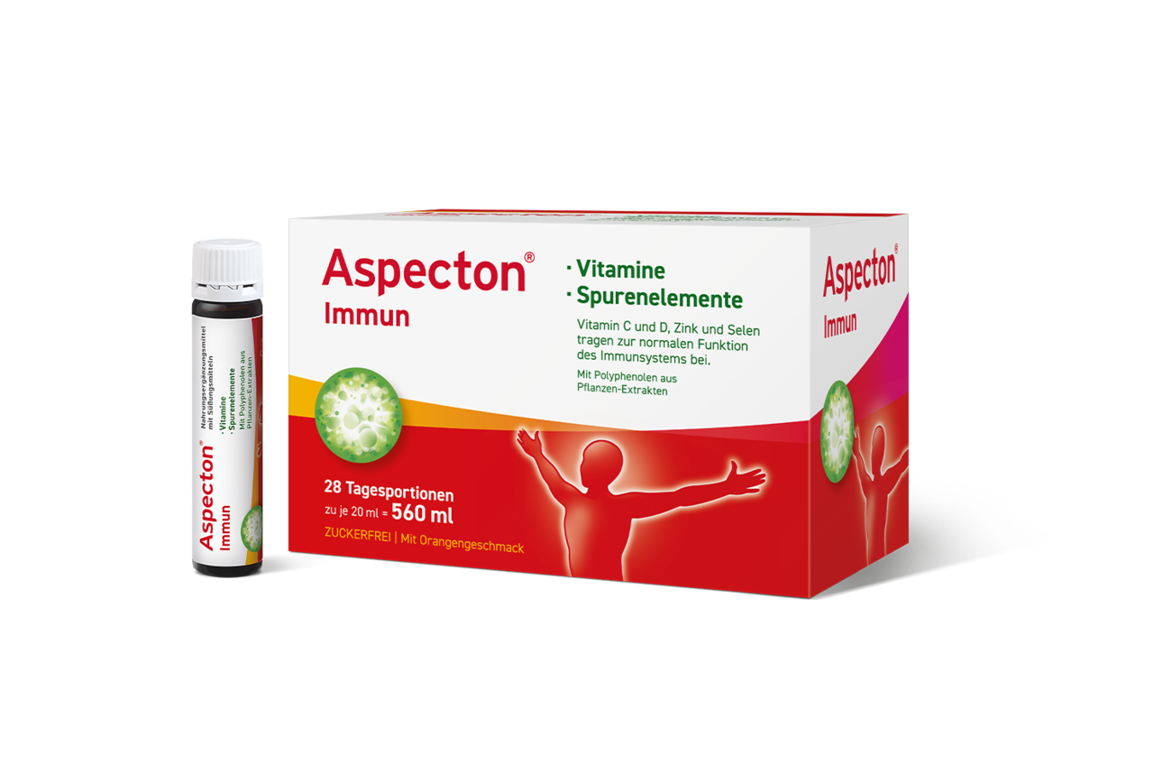 Packshot der Aspecton® Immun Trinkambullen 28 Stück
