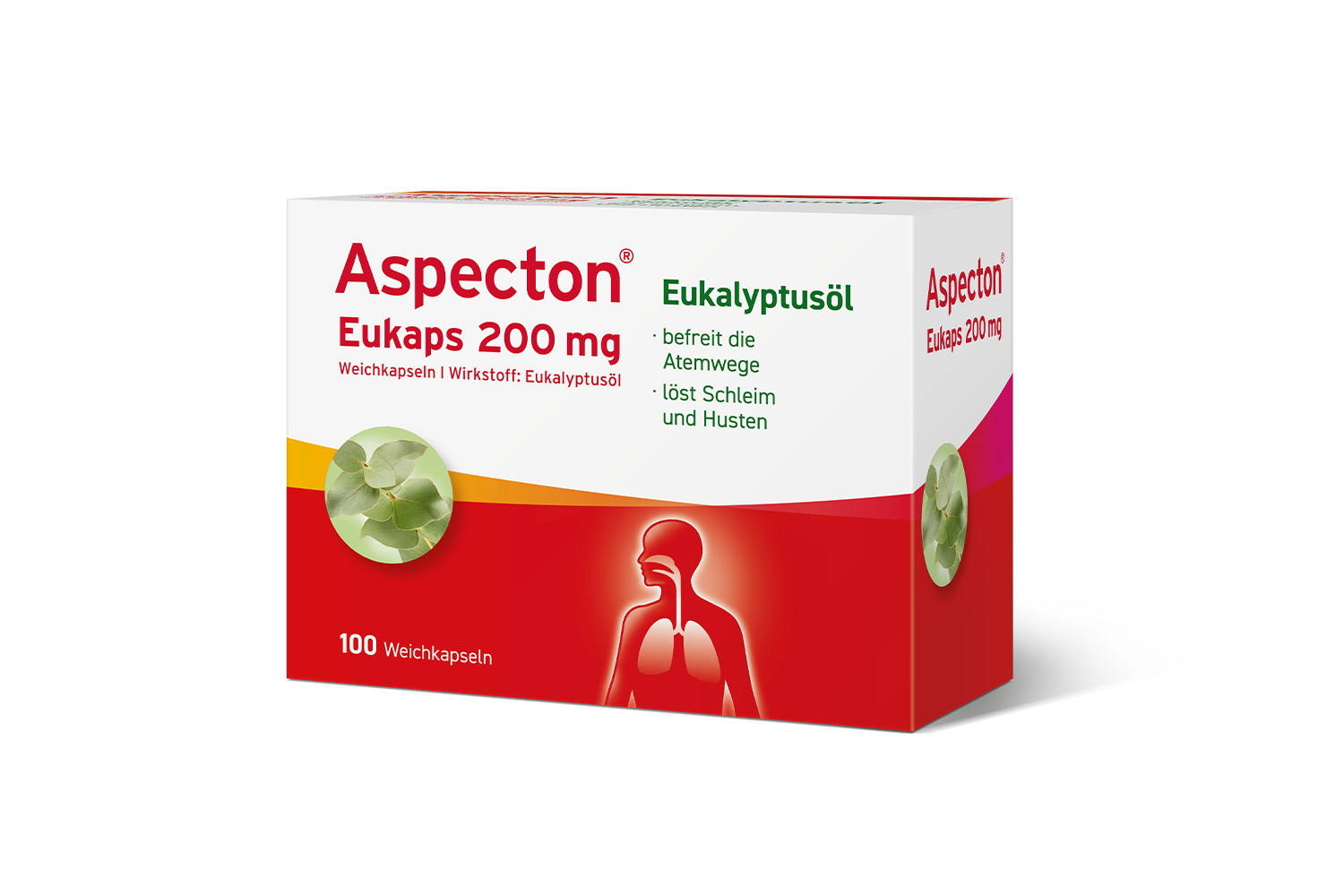 Packshot von Aspecton® Eukaps 200mg 100 Stück