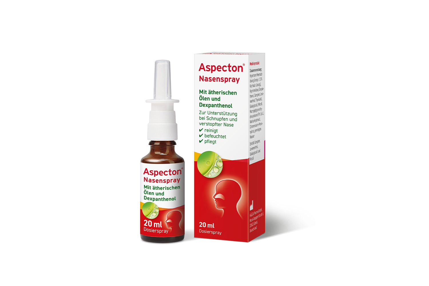 Packshot vom Aspecton® Nasenspray 20ml